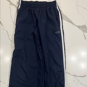 Champion Navy Track Pants with White Stripes, Size L (12/14)